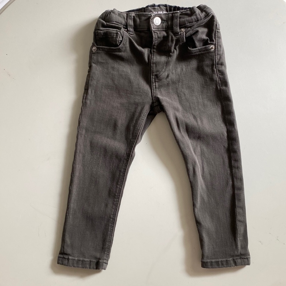 Zara Baby Boy Slim Fit Dark Green Denim Pant